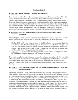 Matthew 11:16-19 - Living Word Bible Church