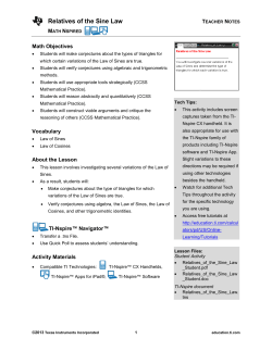 Teacher Notes PDF - TI Education