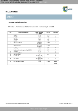 RSC Advances ARTICLE - Royal Society of Chemistry