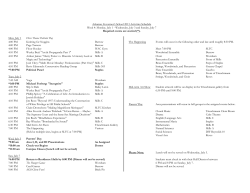 Arkansas Governor`s School 2013 Activities Schedule Week 4