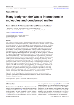 Many-body van der Waals interactions in molecules and condensed