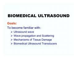 BIOMEDICAL ULTRASOUND