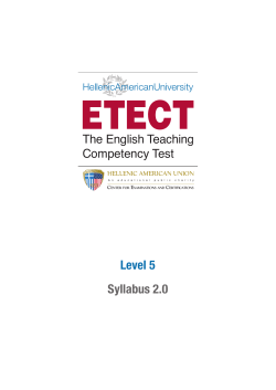 ETECT Level 5 Syllabus v.2.0