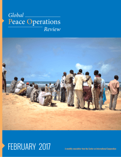 February 2017 - Global Peace Operations Review