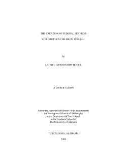 THE CREATION OF FEDERAL SERVICES FOR