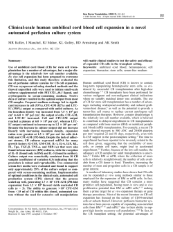 Clinical-scale human umbilical cord blood cell expansion in