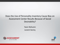Does the Use of Personality Inventory Cause Bias on Assessment