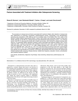Factors Associated with Treatment Initiation after Osteoporosis