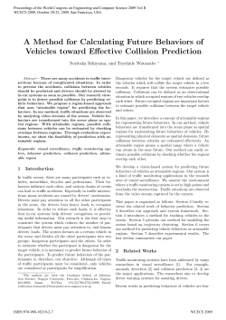 A Method for Calculating Future Behaviors of Vehicles