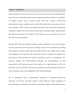 Chapter 1: Introduction Male circumcision involves the removal of all