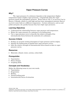 Vapor Pressure Curves