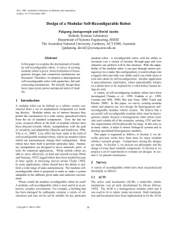 Design of a Modular Self-Reconfigurable Robot