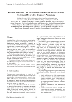 Stream Connectors &Acirc; an Extension of Modelica for Device