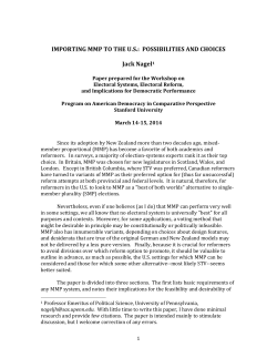 Importing MMP to the U.S. - cddrl