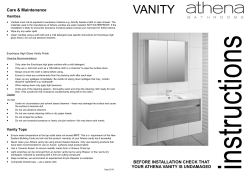 Athena Vanity Installation Instructions booket Sept 2010