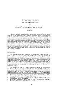 A FIELD STUDY OF WAVES IN THE NEARSHORE ZONE