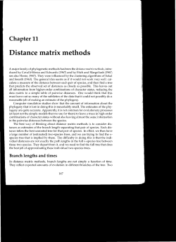 Distance matrix methods
