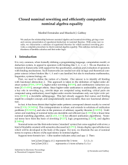Closed nominal rewriting and efficiently computable nominal