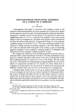 non-conjugate osculating quadrics