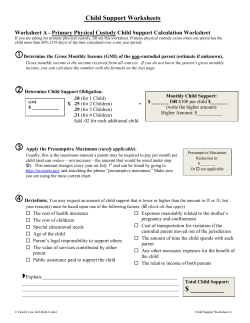 Child Support Worksheets