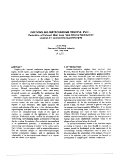 INTERCOOLING-SUPERCHARGING PRINCIPLE: Part I