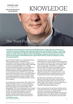 Mark Hurd Affair - INSEAD Knowledge