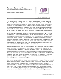 Tearing Down the Walls - Basic Writing e