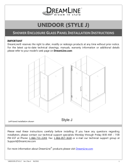 DreamLine Showers : DreamLine Unidoor Shower Door Manual