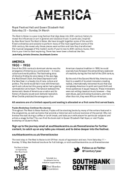 Full Weekend Listings - The Rest is Noise