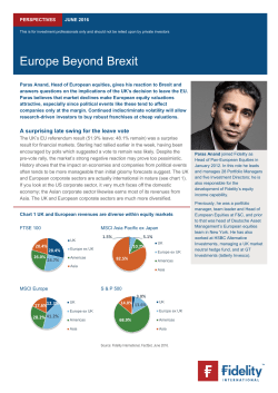 Europe Beyond Brexit