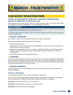 March: Trustworthy - Boy Scouts of America