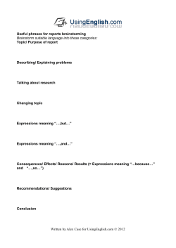 Business English Reports- Phrases