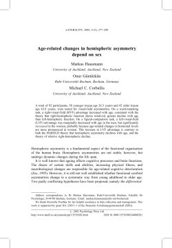 Age-related changes in hemispheric asymmetry depend on sex