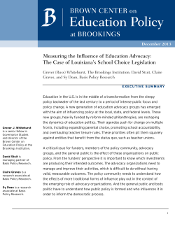 Measuring the Influence of Education Advocacy