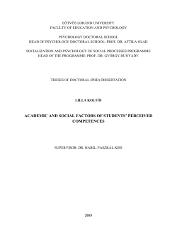 academic and social factors of students` perceived