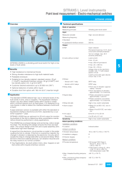SITRANS L Level instruments