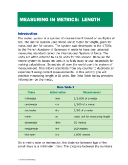 metric system - Infobase Publishing