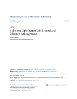 Sub-sonic Open-return Wind-tunnel and Measurement Apparatus