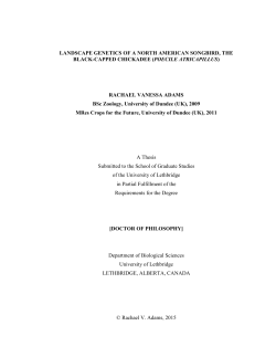 LANDSCAPE GENETICS OF A NORTH AMERICAN SONGBIRD