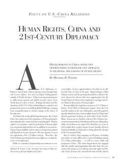 human rights, china and 21st-century diplomacy
