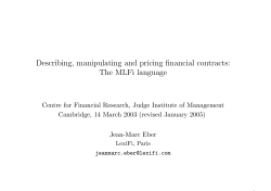 Describing, manipulating and pricing financial contracts: The