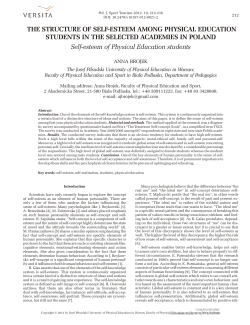 THE STRUCTURE OF SELF-ESTEEM AMONG PHYSICAL