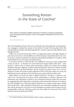 Something Rotten in the State of Czechia?