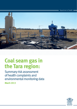 Coal seam gas in the Tara region