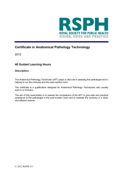 Certificate in Anatomical Pathology Technology
