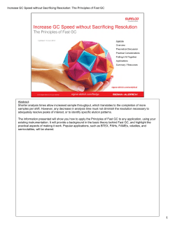 Increase GC Speed without Sacrificing Resolution - Sigma