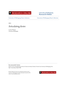 Articulating desire - Research Online