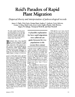 Reid`s Paradox of Rapid Plant Migration