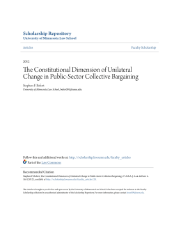 The Constitutional Dimension of Unilateral Change in Public