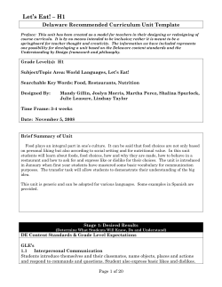 Let`s Eat! &ndash; H1